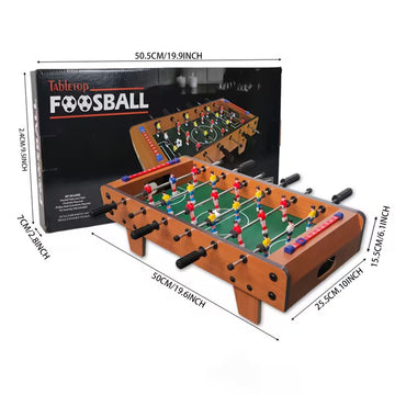 Portable Tabletop Football Soccer Game – 20-Inch Wooden Arena
