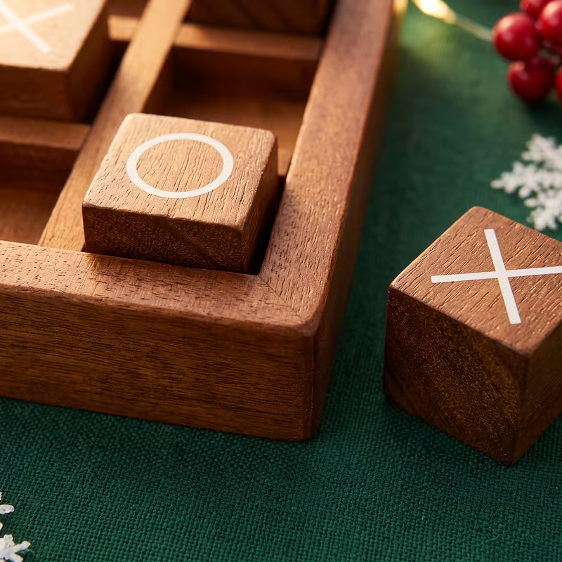 Wooden Tic-Tac-Toe XO Game, Children's Educational Two-Player