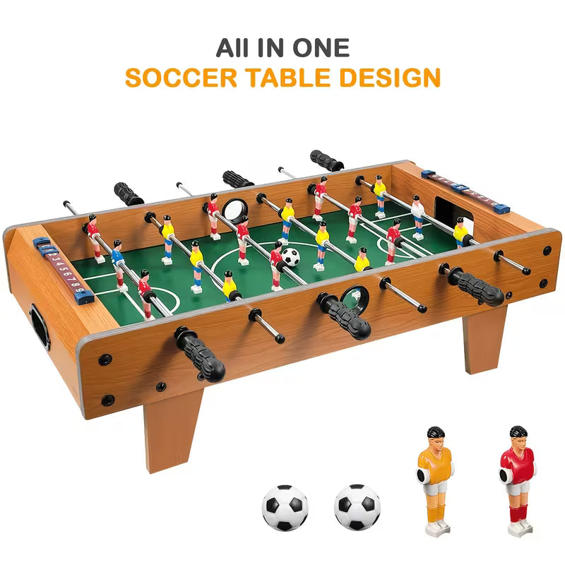 Portable Tabletop Football Soccer Game – 20-Inch Wooden Arena