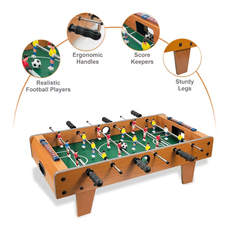 Portable Tabletop Football Soccer Game – 20-Inch Wooden Arena