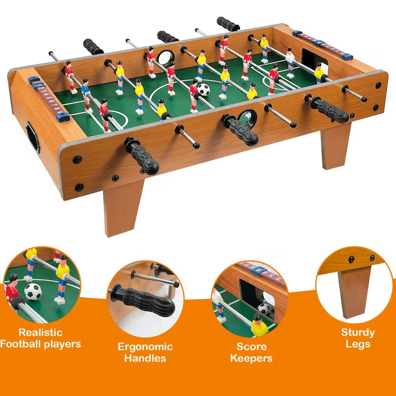 Portable Tabletop Football Soccer Game – 20-Inch Wooden Arena