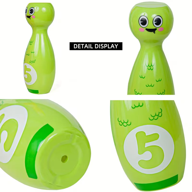 Bowling Toy Set Cartoon Fun Expression Printed Exquisite Transfer Printing Process Non-Fading Non-Peeling
