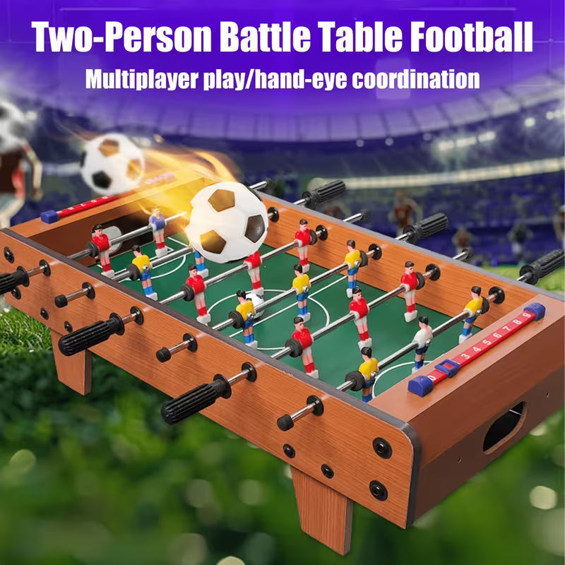 Portable Tabletop Football Soccer Game – 20-Inch Wooden Arena