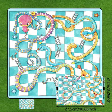 1pc Foldable Picnic Mat, Durable Design Snake Ladder Board Game Machine, Hand Washable