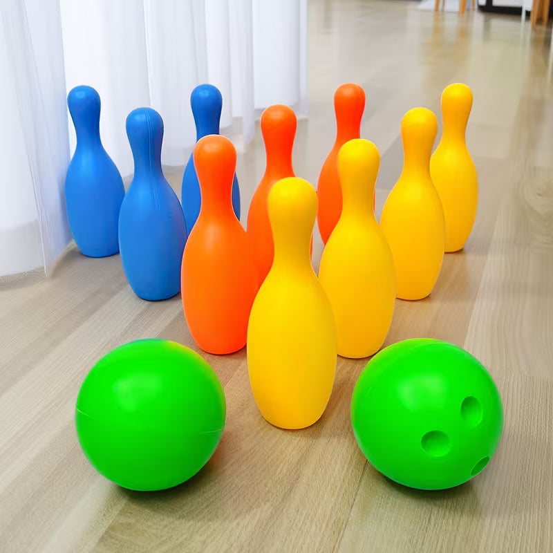 Large Bowling Toy Set with 10 Bottles And 2 Balls, Sports Toy Se