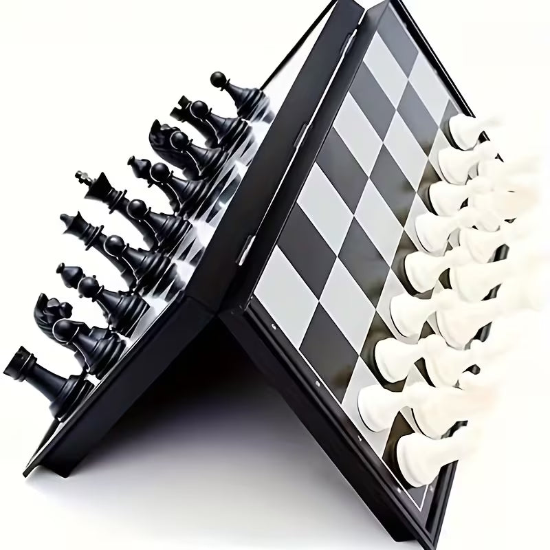 9.4 in Magnetic Chess Set Folding Portable, Travel Game for Inches Foldable Magnetic Chess Set