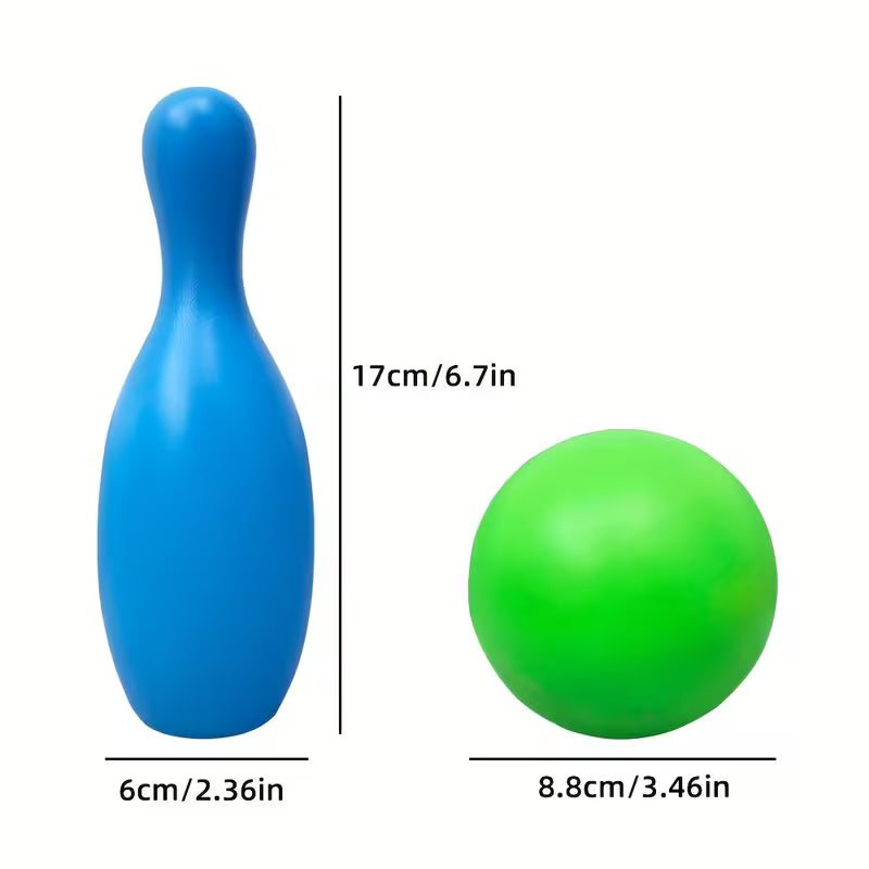 Large Bowling Toy Set with 10 Bottles And 2 Balls, Sports Toy Se