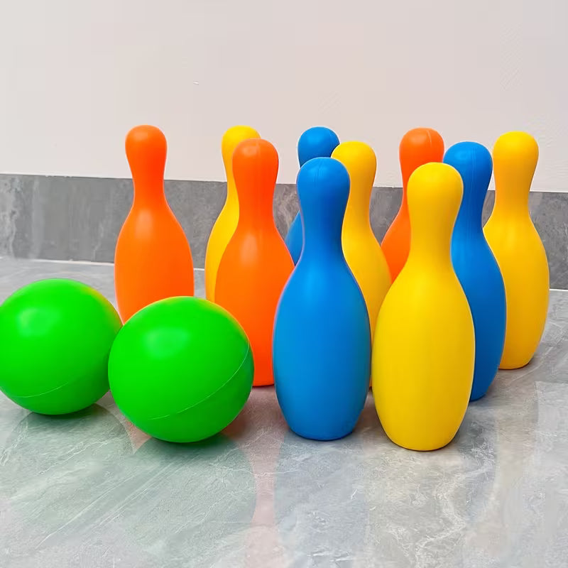 Large Bowling Toy Set with 10 Bottles And 2 Balls, Sports Toy Se