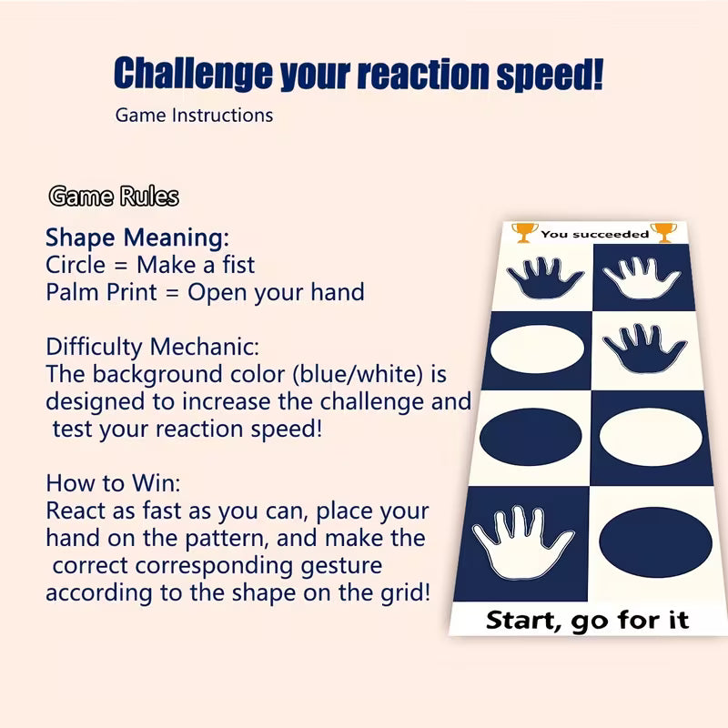 Hand-Shaped Reaction Speed Game, Suitable for Indoor and Outdoor Use