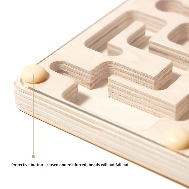 A Wooden Balance Maze Toy Made of Linden Plywood, Designed to Focus on Balance Training And Hand-Eye Coordination