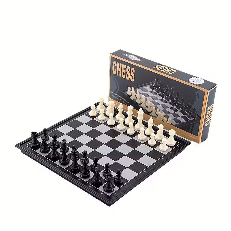 9.4 in Magnetic Chess Set Folding Portable, Travel Game for Inches Foldable Magnetic Chess Set