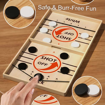 Wooden Quick Sling Hockey Board Game
