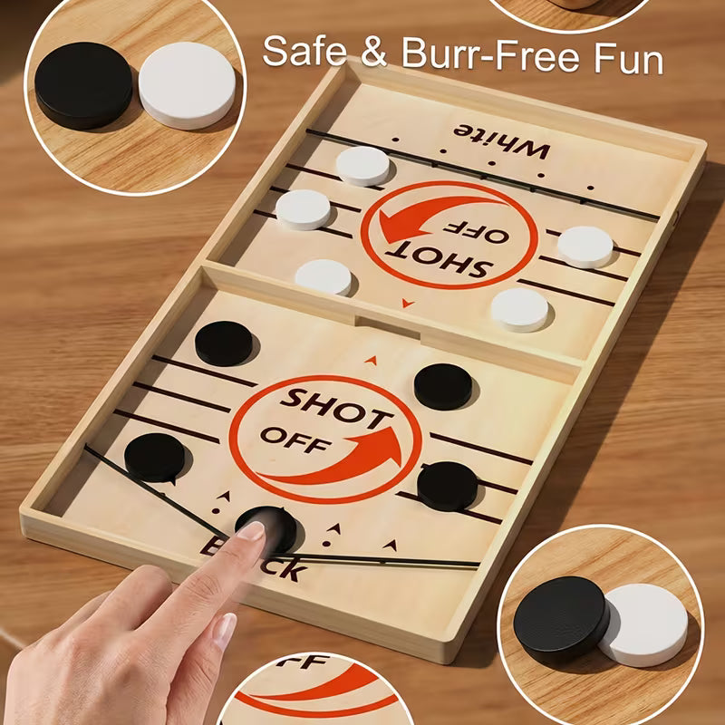 Wooden Quick Sling Hockey Board Game