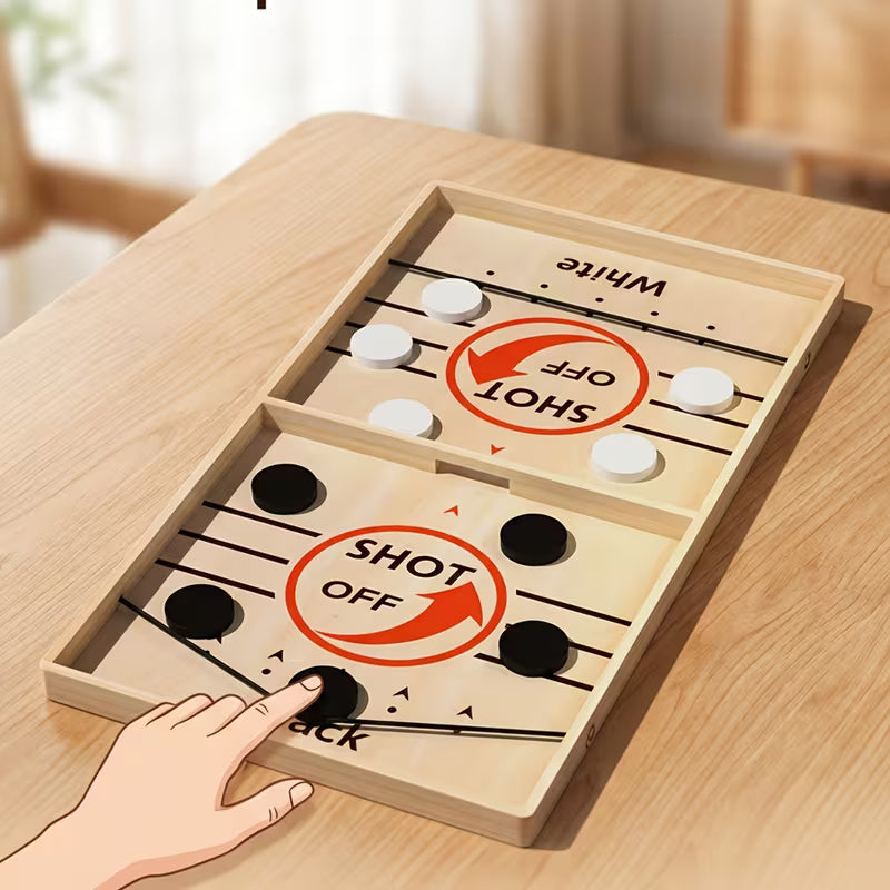Wooden Quick Sling Hockey Board Game