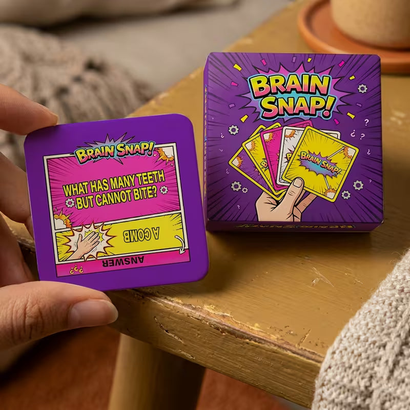 Speed Brain Card Tabletop Game, Casual Party Icebreaker Word Puzzle Cards