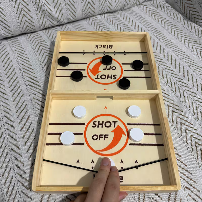 Wooden Quick Sling Hockey Board Game