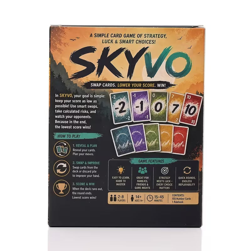Fast Scoring and Penalty Gameplay, Swap Face-up Cards to Eliminate Cards, Interactive Tabletop Party Game