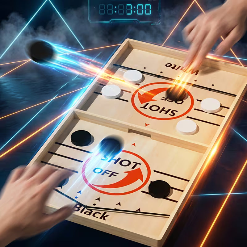 Wooden Quick Sling Hockey Board Game