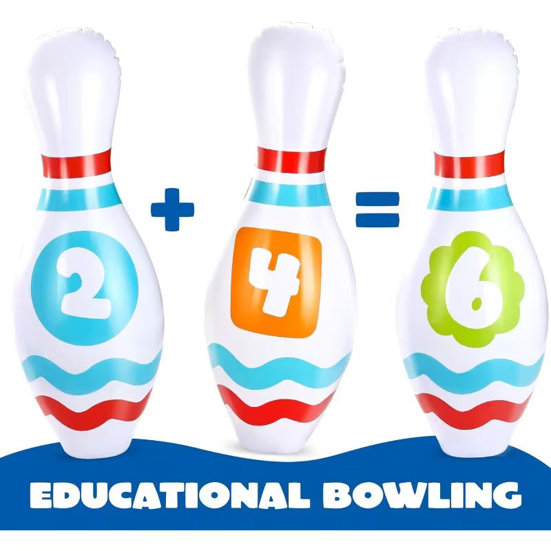 8pcs Giant Inflatable Bowling Set for Kids And Adults, Birthday Party Games, Outdoor And Indoor