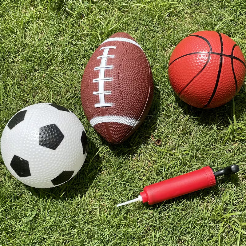 3 Kinds of Ball Toy Ball Combination Set, Small Basketball, Football, Rugby